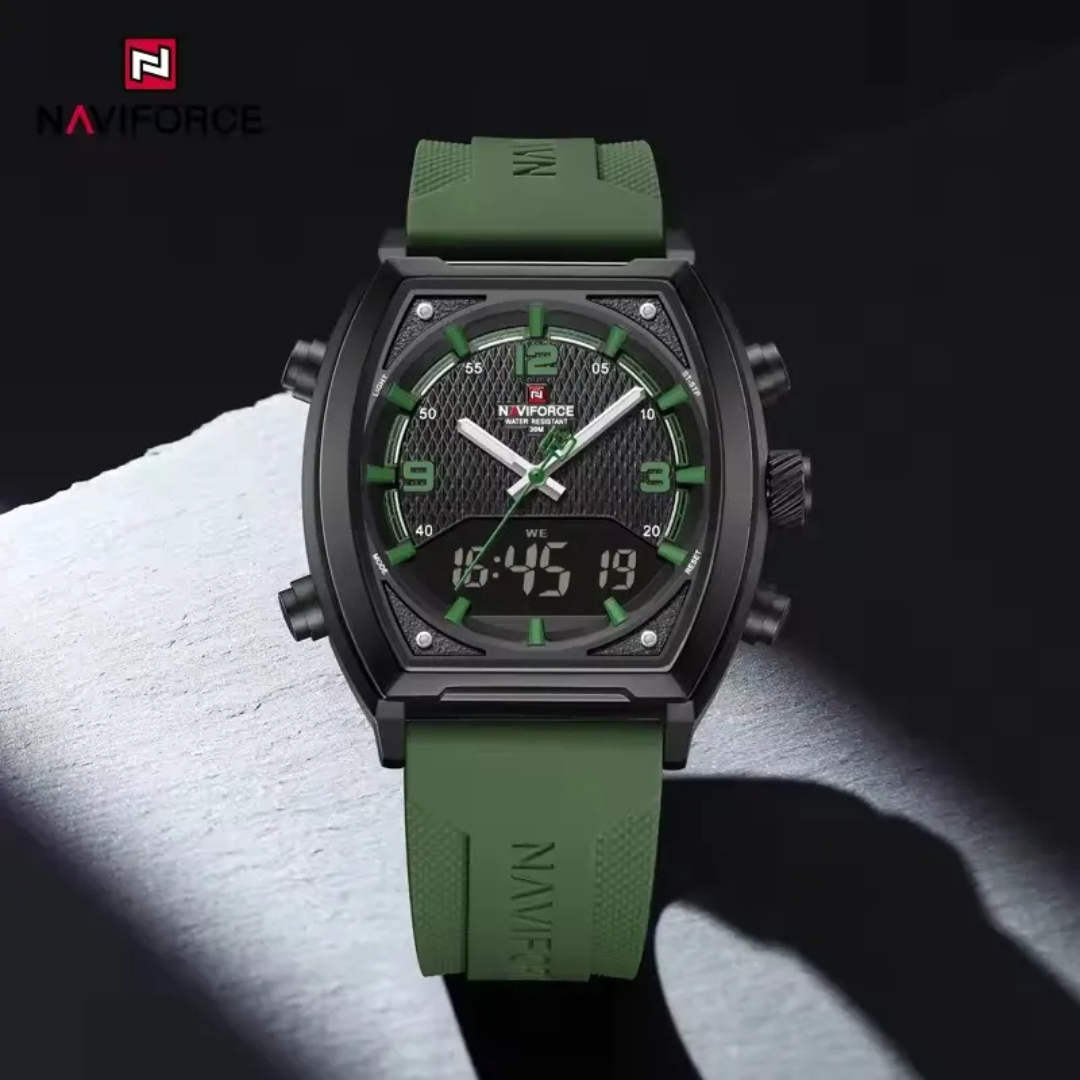 Naviforce Men silicon strap watch