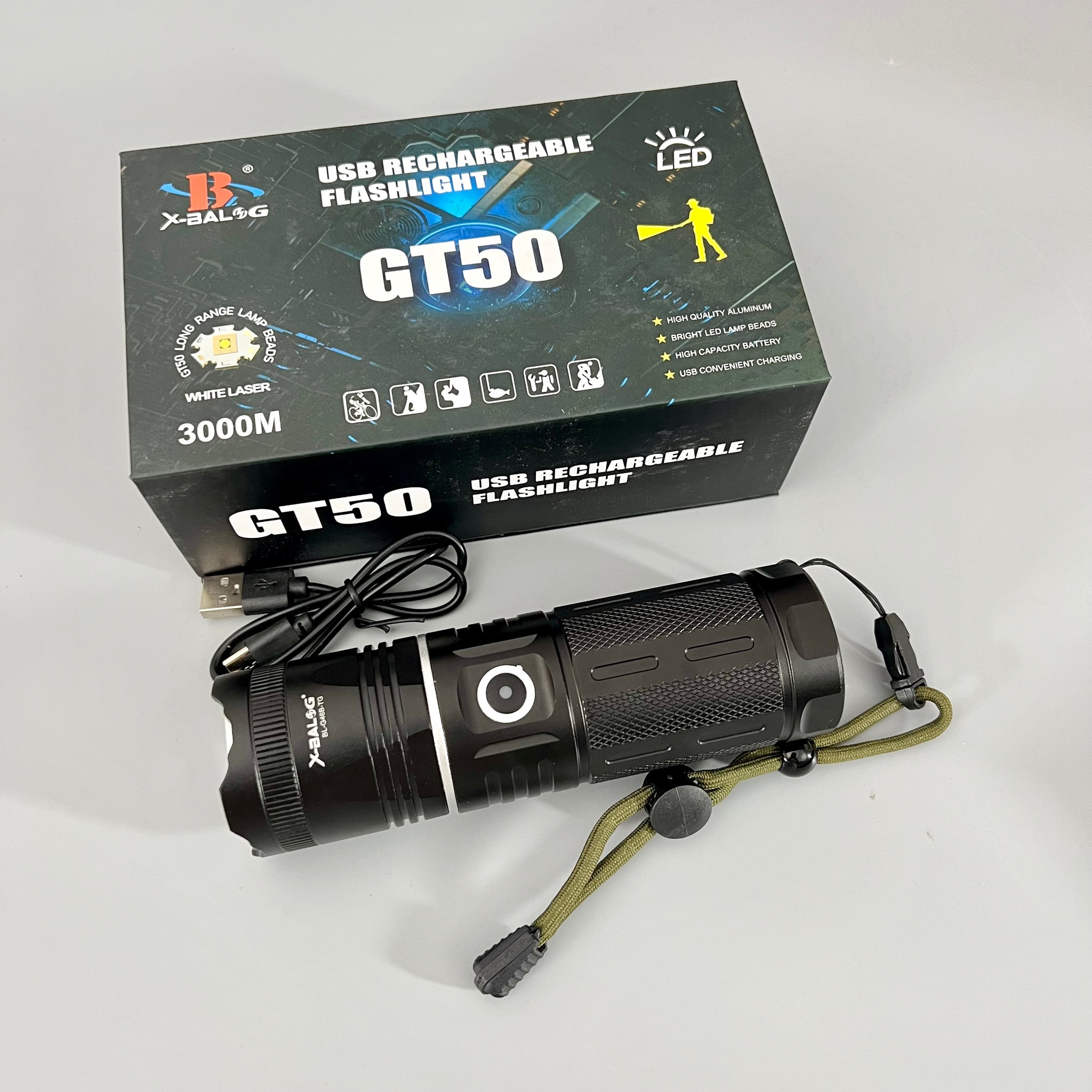 Gt 50 rechargeable flash light