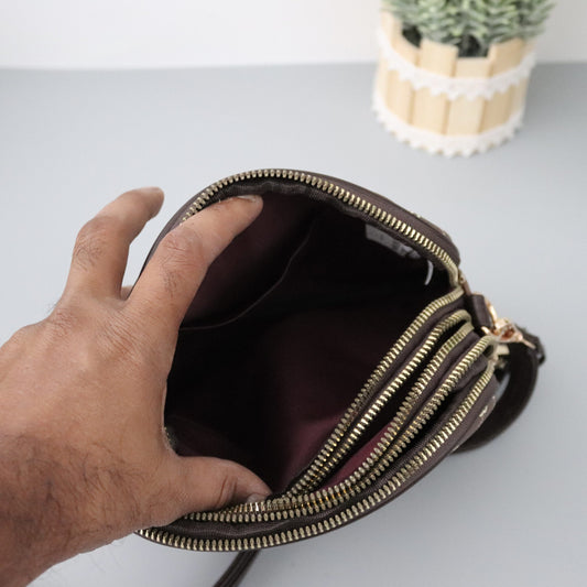 Crossbody women leather shoulder wallet bag