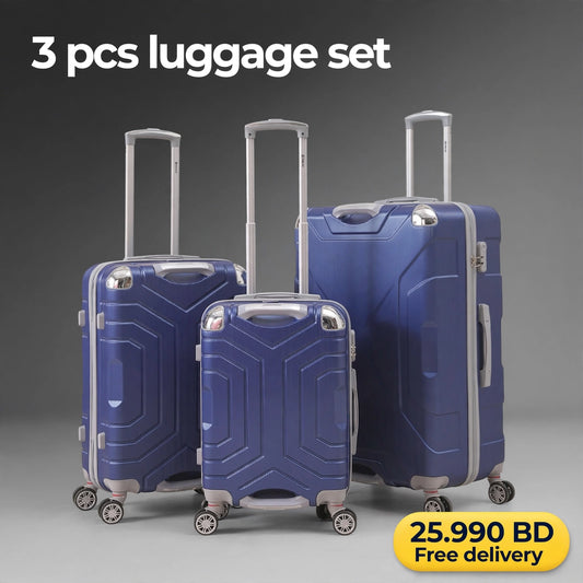 3 pcs trolley luggage bag set