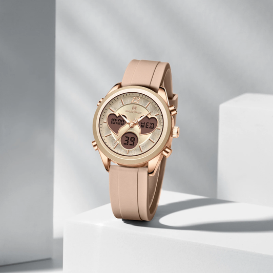 Naviforce lady silicon strap watch