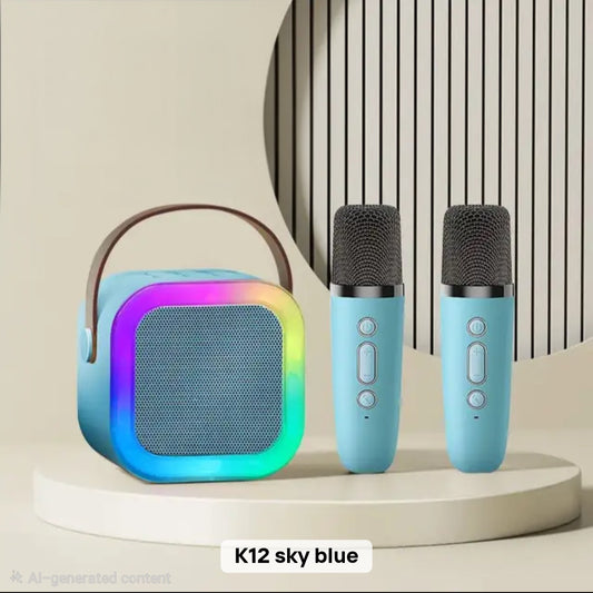 Kids karaoke speaker with 2 mic
